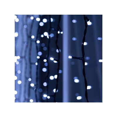 Гирлянда «Занавес» 2×3 м, IP44, УМС, тёмная нить, 760 LED, свечение белое, 220 В