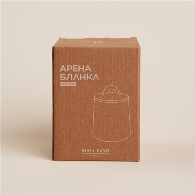 Сахарница SL Home «Арена Бланка», 400 мл, 9.5×12.5 см, керамика, белая