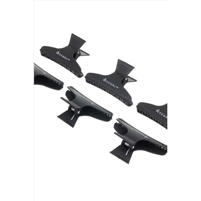 Dewal Зажим для волос бабочка CL-86959, карбон, черный, 8,2 см, 6 шт. KRISTALLER, 1127115