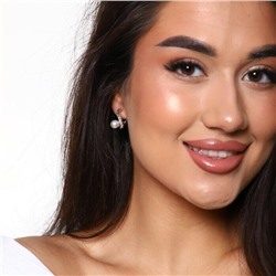 Серьги коллекция "Дубай" покрытие посеребрение, с иск. жемчугом, 87109, арт.947.266