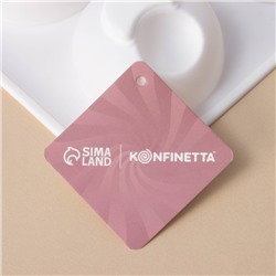 Форма для муссовых десертов и выпечки KONFINETTA «Десерт с фруктами», 30×17.5×4.5 см, 6 ячеек (d=7 см), силикон, белая