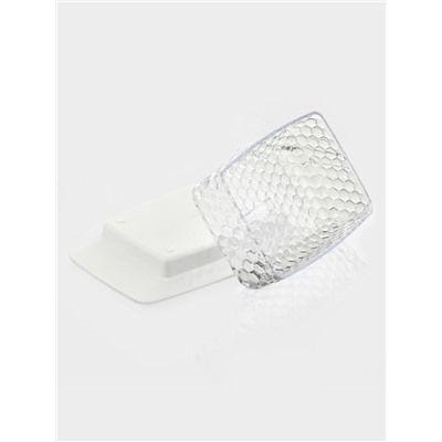 Маслёнка Альтернатива «Мозаика», 18.5×12×7.2 см, пластик, белая