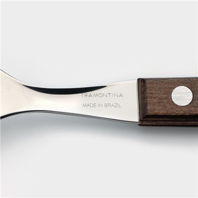 Вилка столовая Tramontina Polywood, длина 19 см, нержавеющая сталь, деревянная ручка, цвет коричневый