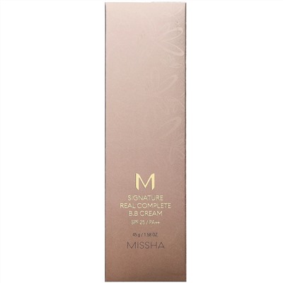 Missha, M Signature Real Complete BB Cream, SPF25/PA++,  No.23 Natural Yellow Beige, 1.58 oz (45 g)