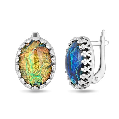 Серьги, опал рек., СПН4064