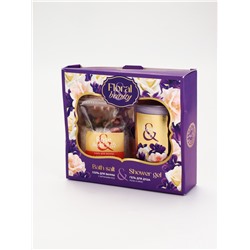 УЦЕНКА Набор гель для душа, 295 мл, роза и ирис; соль для ванны с бутонами роз, URAL LAB