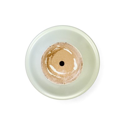 Горшок для цветов «Листья», 1.7 л, d=15.5 см, h=15 см, керамический, с поддоном