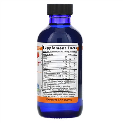 Nordic Naturals, ДГК для детей, для детей старше 1 года, клубника, 119 мл (4 жидк. унции)
