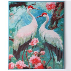 УЦЕНКА Алмазная вышивка полное заполнение «Аисты», на раме, 40×50 см