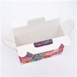 Подарочная коробка новогодняя «Серпантинки», для сладких подарков, 23×8.5×23 см