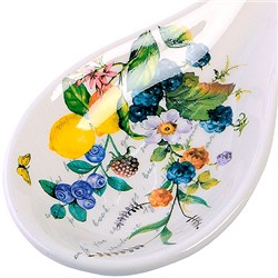 60139 Подставка для ложки 22,3см Лесные ягоды с лимонами доломит LR (х72)