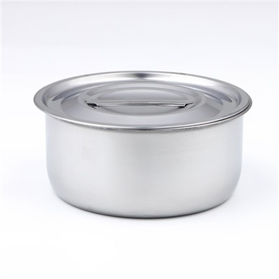 Набор мисок из нержавеющей стали с крышками 3 шт.: 0.75 л, 1 л, 1.45 л, d=15 см, d=16.5 см, 18.5 см