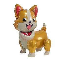 Шар 3D (26''/66 см) Фигура, Милый корги, 1 шт. в уп.