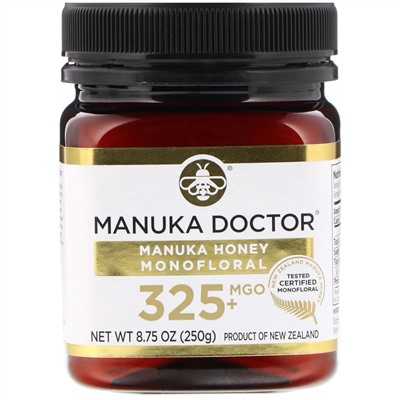 Manuka Doctor, монофлерный мед манука, MGO 325+, 250 г (8,75 унции)