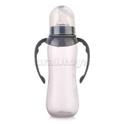 Бутылочка для кормления с соской и ручками, талия 250 мл, в ассорти.