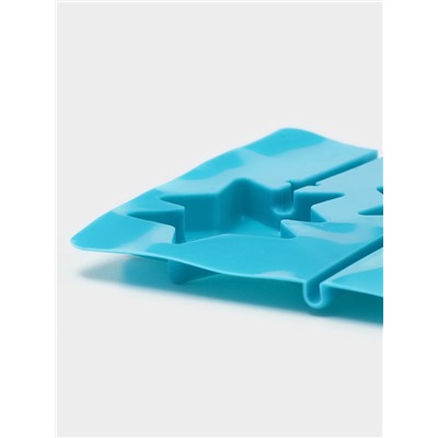 Форма для леденцов новогодний Доляна «Звёзды», силикон, 24×11×1 см, 6 ячеек (5.2×4 см), с палочками, МИКС