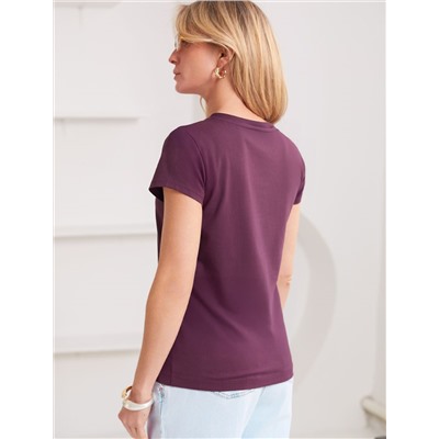 Нарядная футболка с блестящим принтом