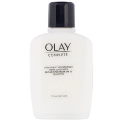 Olay, Complete, UV365, дневное увлажняющее средство, SPF 15, для чувствительной кожи, 118 мл (4,0 жидк. унции)