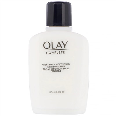 Olay, Complete, UV365, дневное увлажняющее средство, SPF 15, для чувствительной кожи, 118 мл (4,0 жидк. унции)