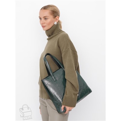 Сумка женская кожаная 91147SP green Velina Fabbaino-Safenta в Новосибирске