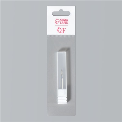 Фреза алмазная для маникюра «Пламя», средняя зернистость, 2.5×10 мм, в пластиковом футляре