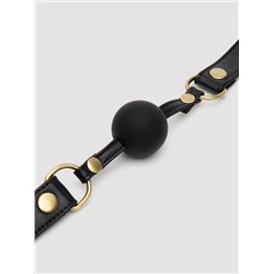 Черный кляп-шар Bound to You Faux Leather Ball Gag