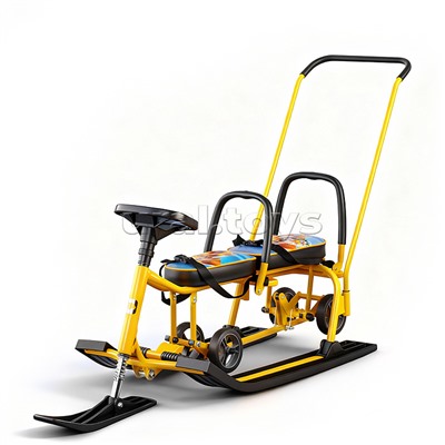 Игрушка Снегокат детский 507 "TWINS BABY Wheel" для двоих (Слоненок)