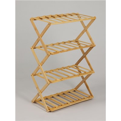 Подставка для цветов Greengo, 4 полки, 50×25×68 см, напольная, бамбук