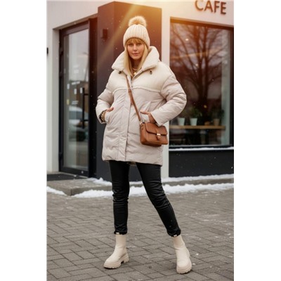 Куртка верблюжья шерсть арт.318 (Светло-бежевый)