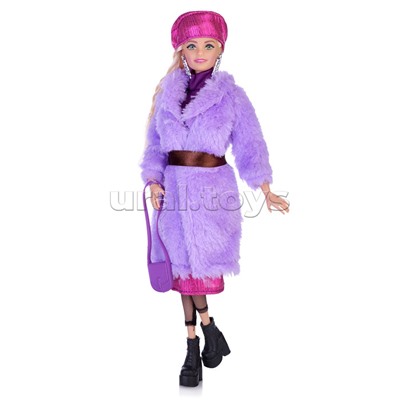 Кукла София 29 см. (руки и ноги сгиб, зимняя одежда, акс,) в коробке