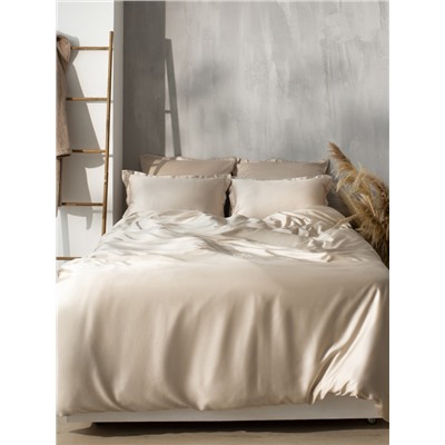 Простыня евро SL Home Tencel, 235×260 см, бежевая, тенсель