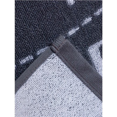 Полотенце махровое Этель «Папа», 70×130 см, 100% хлопок, 420 г/м², серое