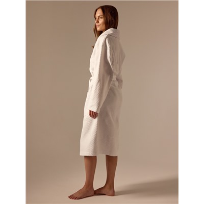 Халат вафельный женский SL HOME: Waffle «Блан де Блан», размер 42-44, белый