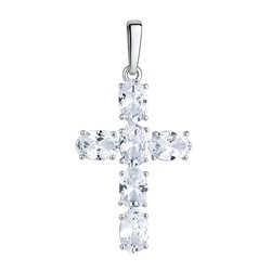 Подвеска из серебра куб.циркон., Л-11778