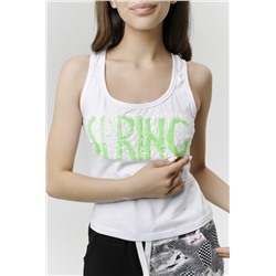 Майка 67012 (Белый_зеленый)