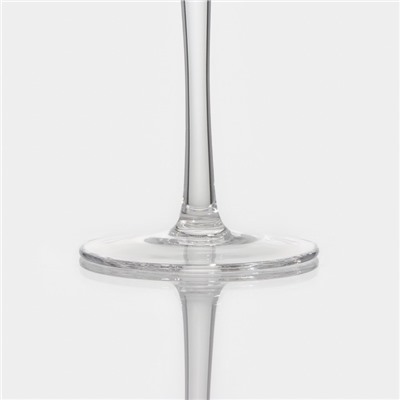 Бокал для вина Magistro «Жемчуг», 300 мл, 8.5×22 см, стекло, с золотой отводкой, прозрачный