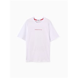 Футболка мужская KAFTAN Russian style, размер 48, белая