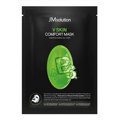 JMsolution Тканевая маска для лица с витамином B3 для сияния кожи / V Skin Comfort Mask, 30 мл KRISTALLER, 1114470