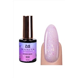 Manita Professional База для ногтей камуфлирующая с блестками №09 / Cosmo Base, 10 мл KRISTALLER, 1112815