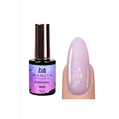 Manita Professional База для ногтей камуфлирующая с блестками №09 / Cosmo Base, 10 мл KRISTALLER, 1112815