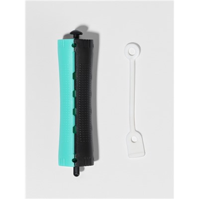 Бигуди «Коклюшки», d=2 см, 9 см, 6 шт., цвет чёрный/зелёный