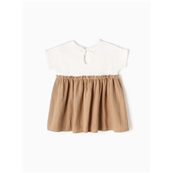 Платье для девочки «Крошка Я. Муслин», рост 80-86 см, бежевое