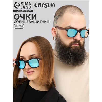 Очки солнцезащитные OneSun, uv 400, 14×15×5 см, линза 5×5.5 см, синие
