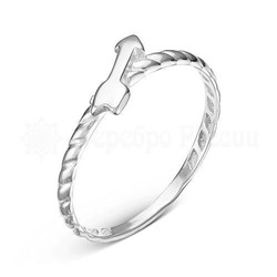 Кольцо из серебра родированное - Стрела 925 пробы нк013