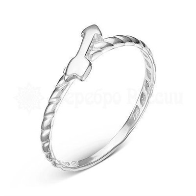 Кольцо из серебра родированное - Стрела 925 пробы нк013