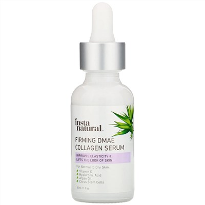 InstaNatural, коллагеновая сыворотка с ДМАЭ, придающая коже упругости, 30 мл (1 жидк. унция)
