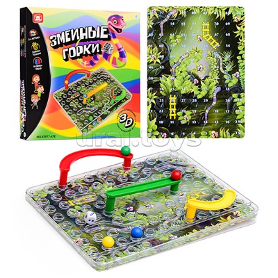 Игра настольная "Змеиные горки" в коробке