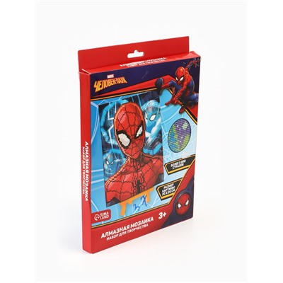 УЦЕНКА Алмазная мозаика для детей, 20×25 см «Супер герой», Человек-Паук