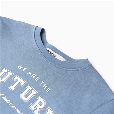 Костюм детский (лонгслив, брюки) KAFTAN Future, размер 36 (134-140 см), голубой