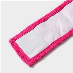 Насадка для плоской швабры «Доляна», 40×10 см, микрофибра, 60 г, красная